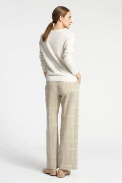 Xandres Pantalon à carreaux à jambes larges-Femme Pantalons