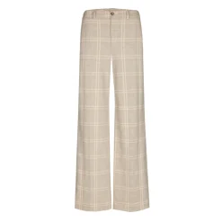 Xandres Pantalon à carreaux à jambes larges-Femme Pantalons