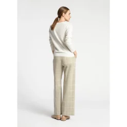 Xandres Pantalon à carreaux à jambes larges-Femme Pantalons