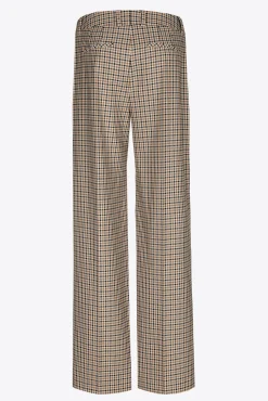 Xandres Pantalon à carreaux à jambes larges-Femme Pantalons