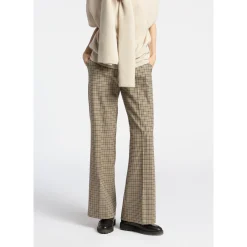 Xandres Pantalon à carreaux à jambes larges-Femme Pantalons