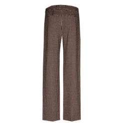 Xandres Pantalon à carreaux à jambes larges-Femme Pantalons