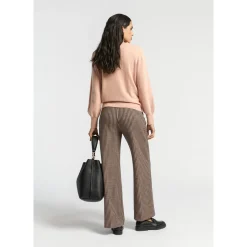 Xandres Pantalon à carreaux à jambes larges-Femme Pantalons