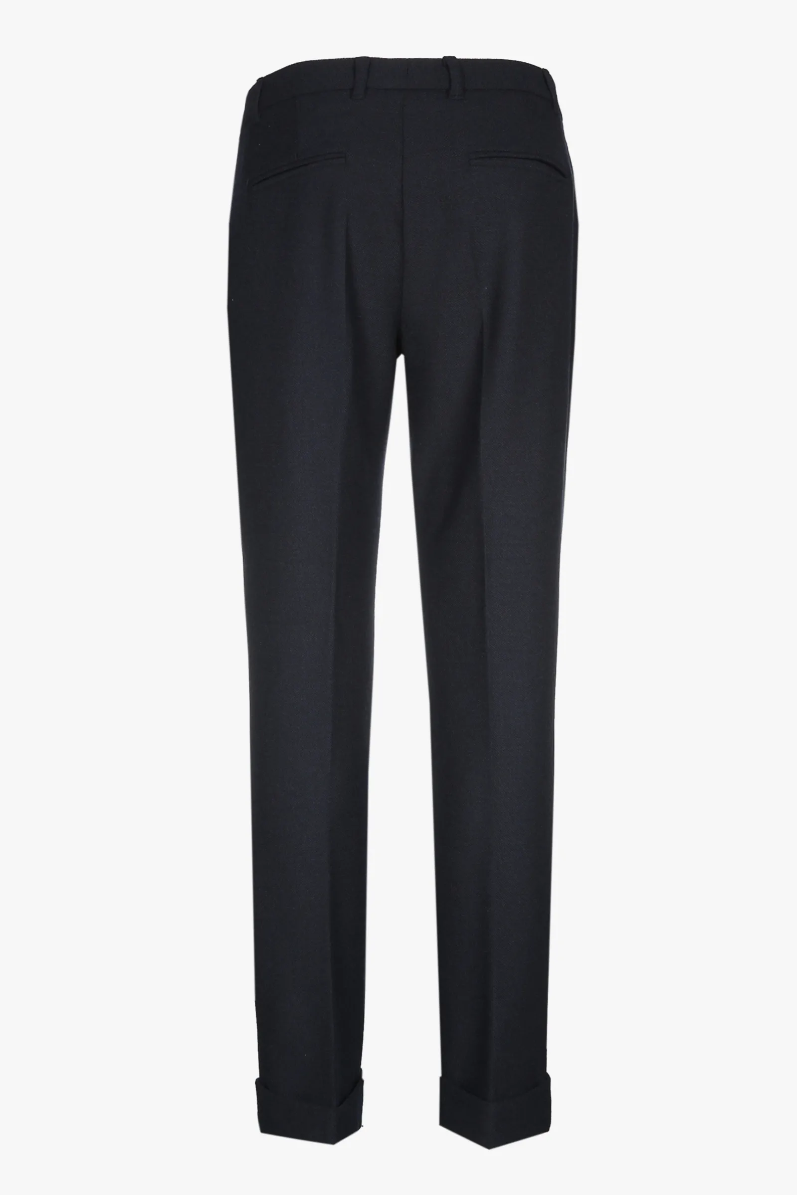 Xandres Pantalon chino bleu foncé avec bord retourné-Femme Essentials|Pantalons