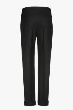 Xandres Pantalon chino noir avec bord retourné-Femme Essentials|Pantalons