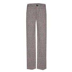 Xandres Pantalon doux à carreaux-Femme Pantalons