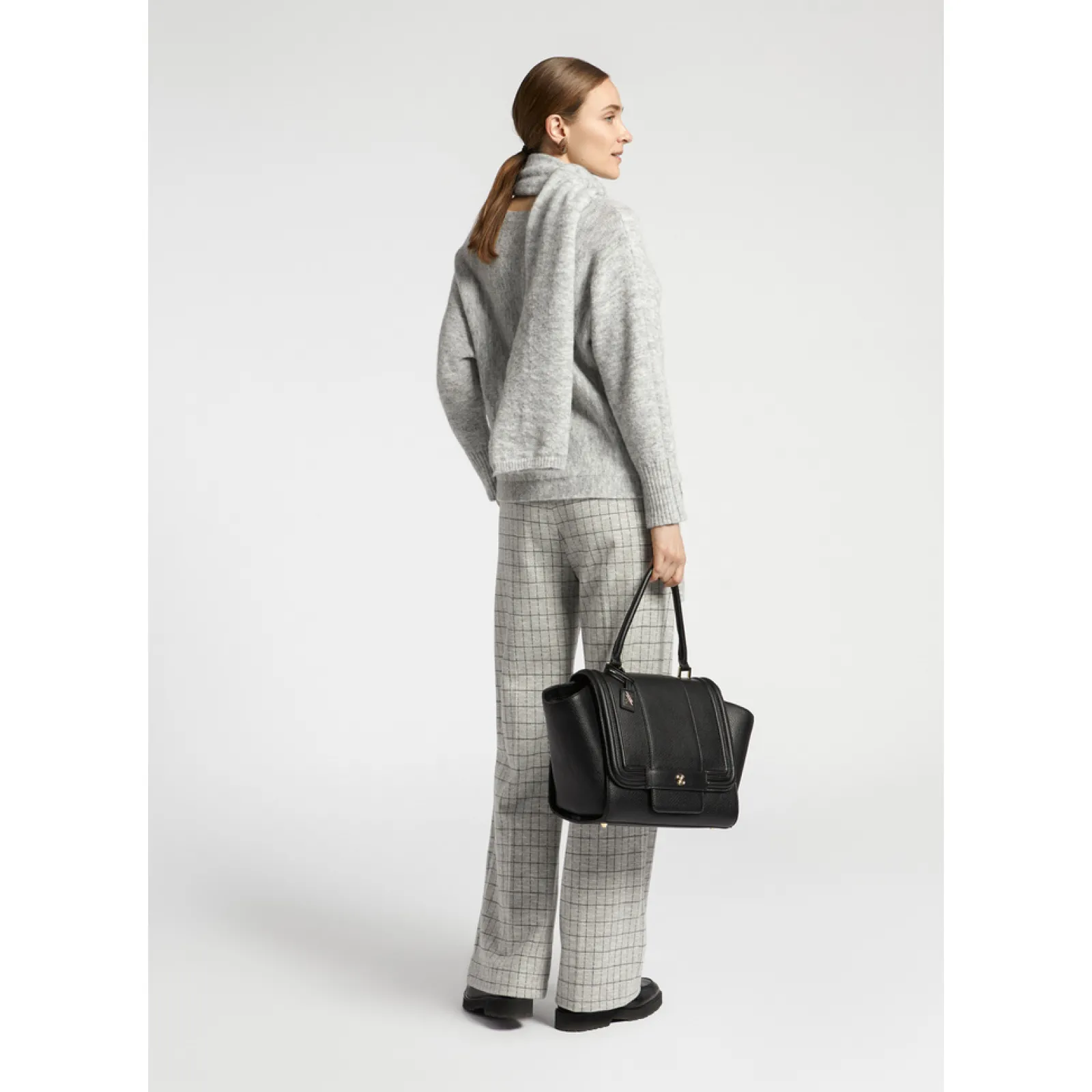 Xandres Pantalon doux à carreaux-Femme Pantalons