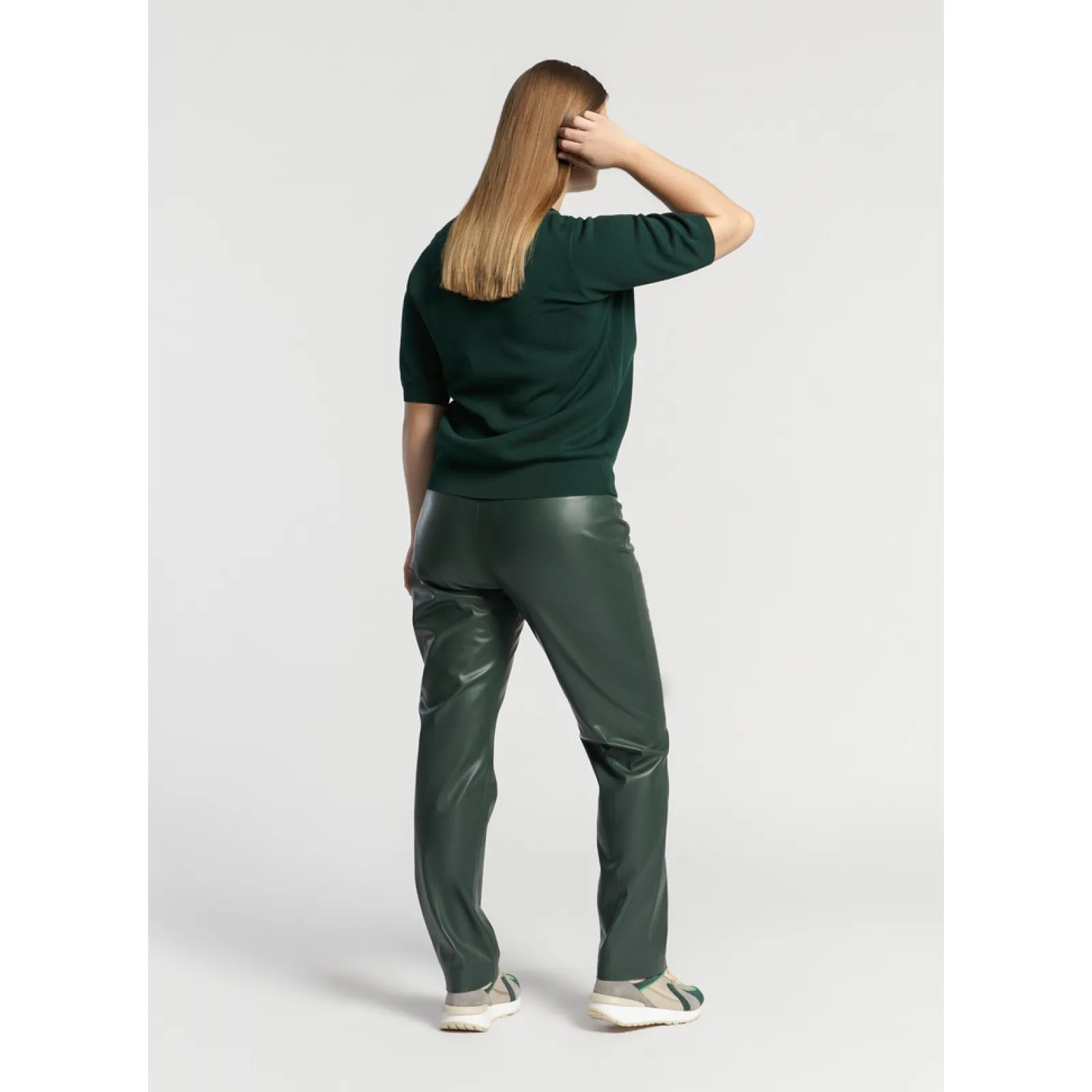 Xandres Pantalon en faux cuir à élastique-Femme Xandres Plus|Pantalons