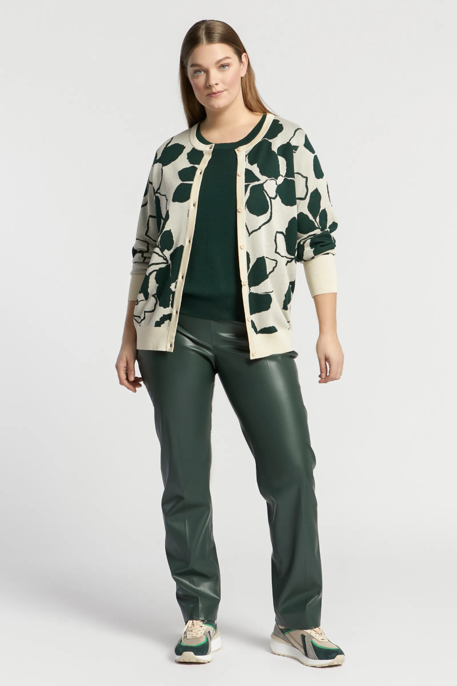 Xandres Pantalon en faux cuir à élastique-Femme Xandres Plus|Pantalons