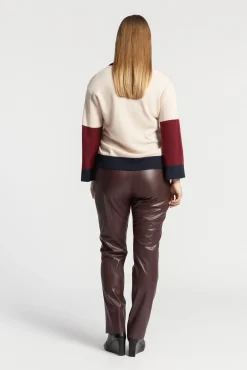 Xandres Pantalon en faux cuir à élastique-Femme Xandres Plus|Pantalons