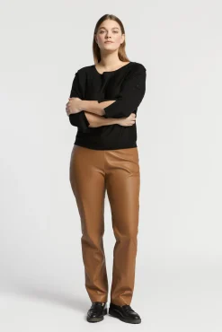 Xandres Pantalon en faux cuir à élastique-Femme Xandres Plus|Pantalons