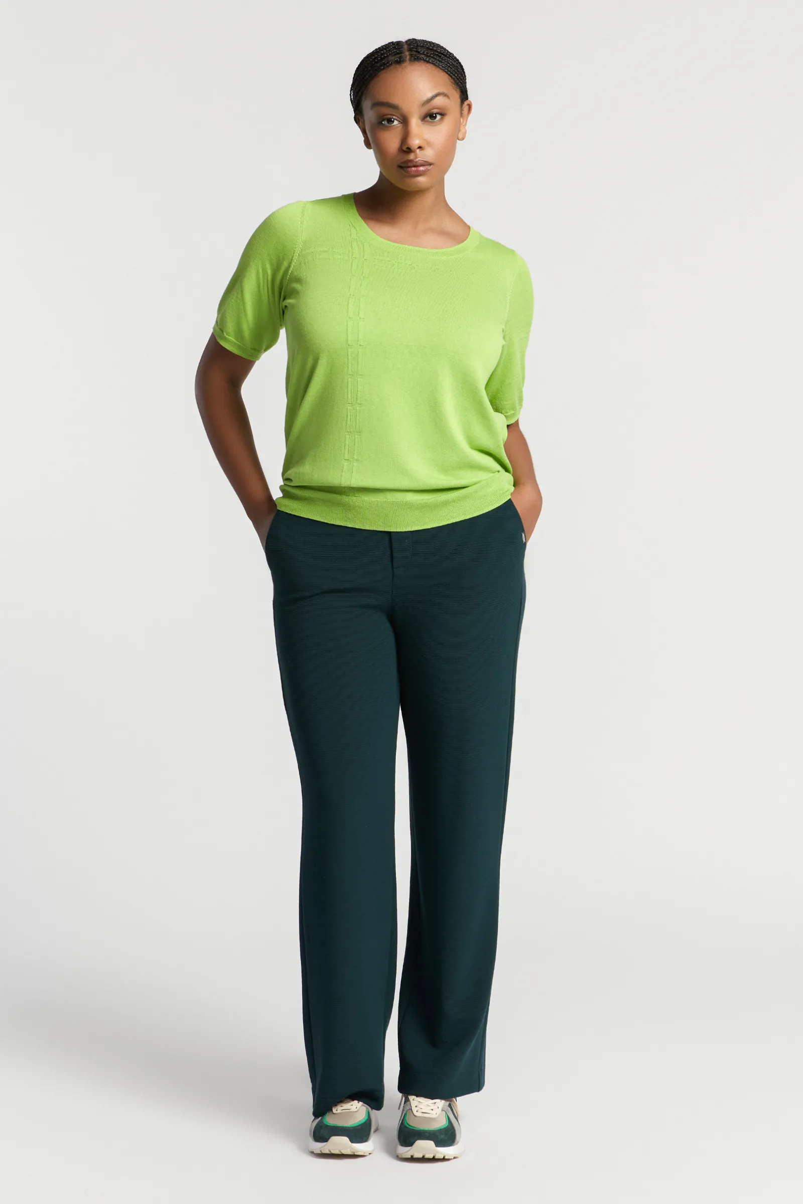 Xandres Pantalon en jersey à jambes larges-Femme Xandres Plus|Pantalons