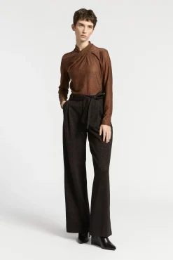 Xandres Pantalon en lurex-Femme Pantalons