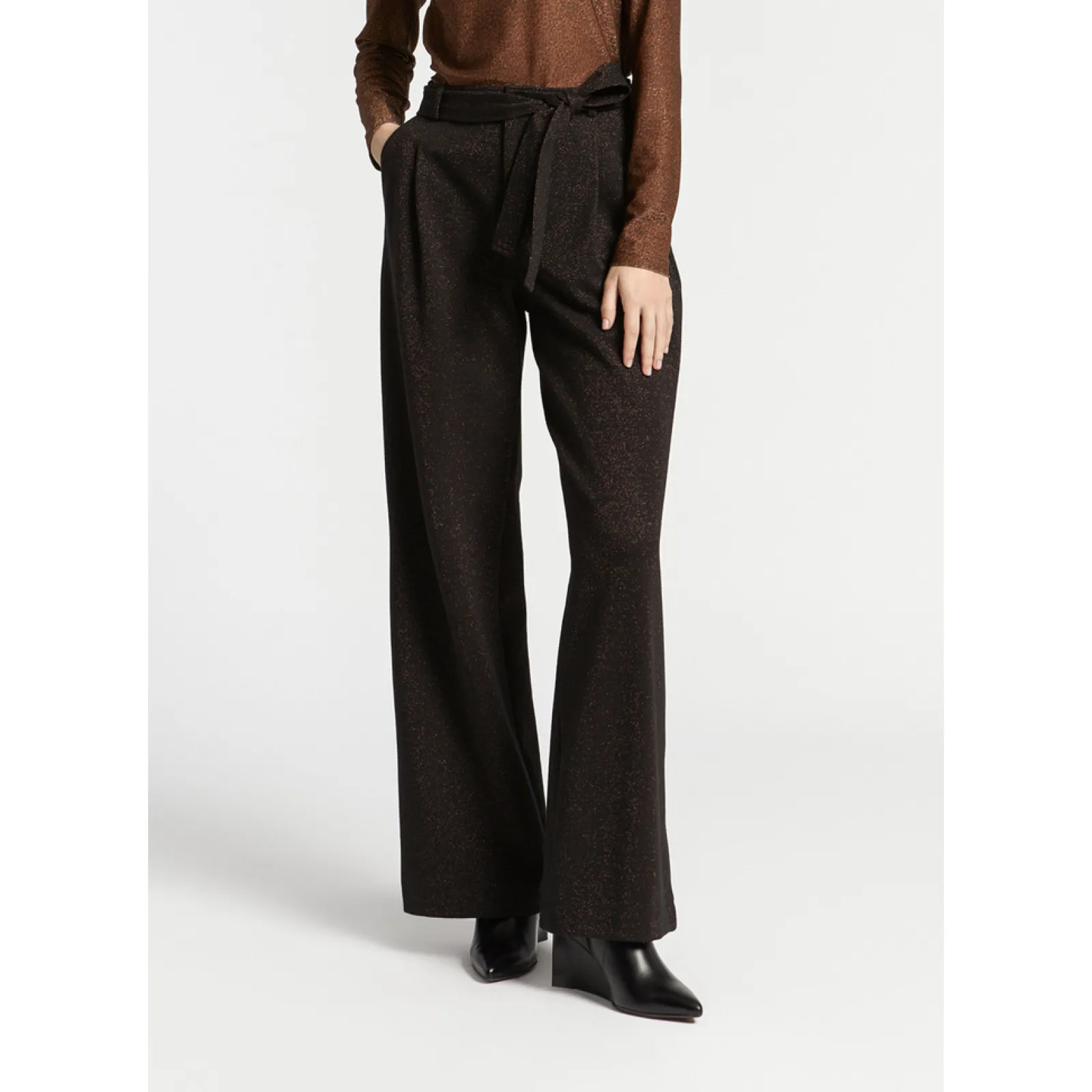 Xandres Pantalon en lurex-Femme Pantalons