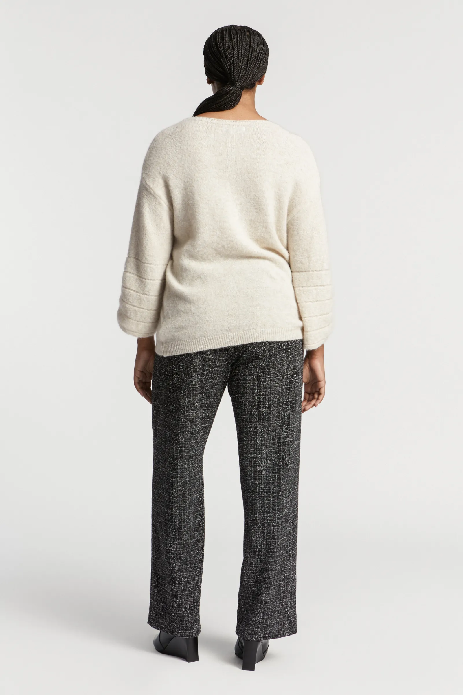 Xandres Pantalon habillé en tissu bouclettes-Femme Xandres Plus|Pantalons