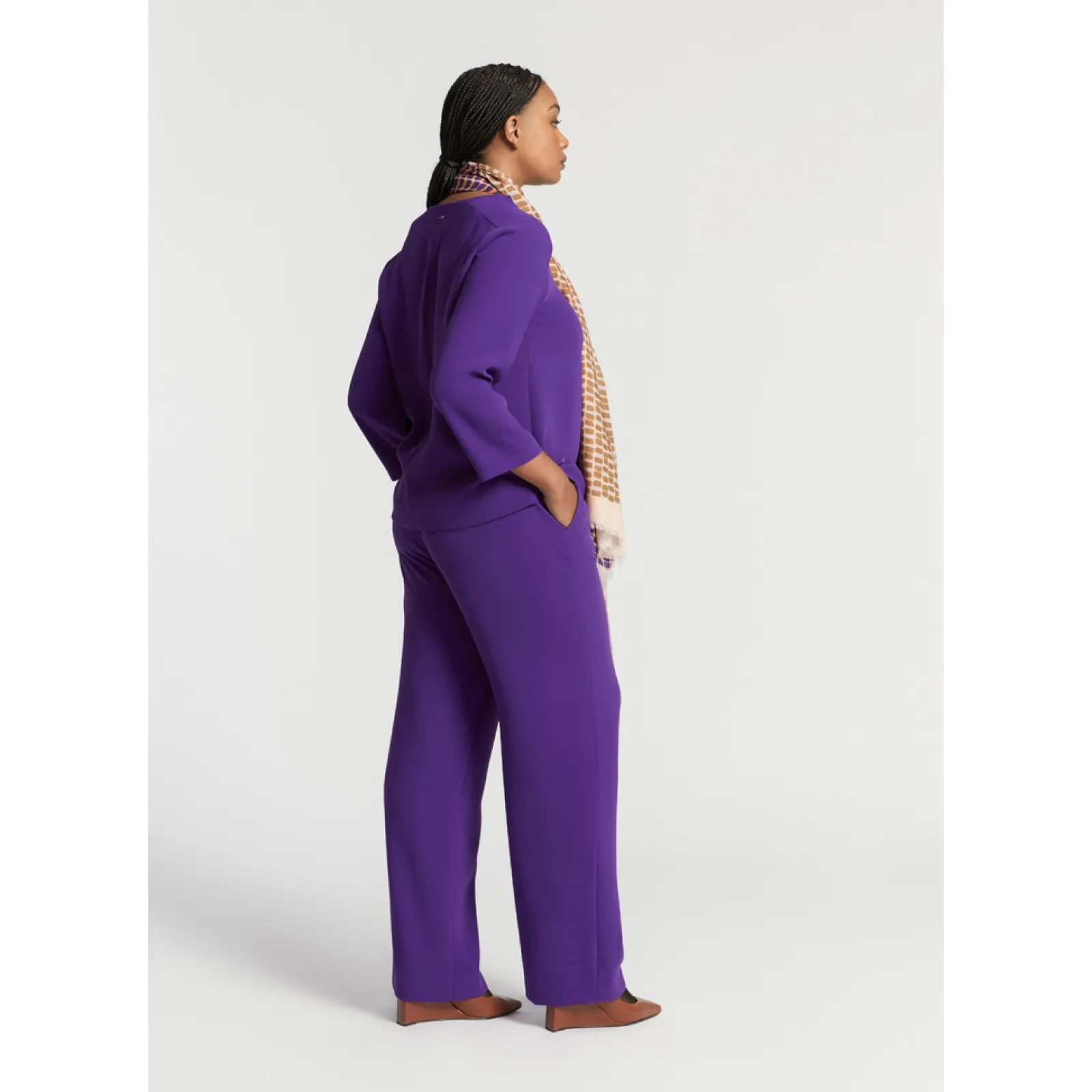 Xandres Pantalon habillé à jambes droites-Femme Xandres Plus