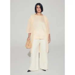 Xandres Pantalon habillé à jambes larges-Femme Pantalons