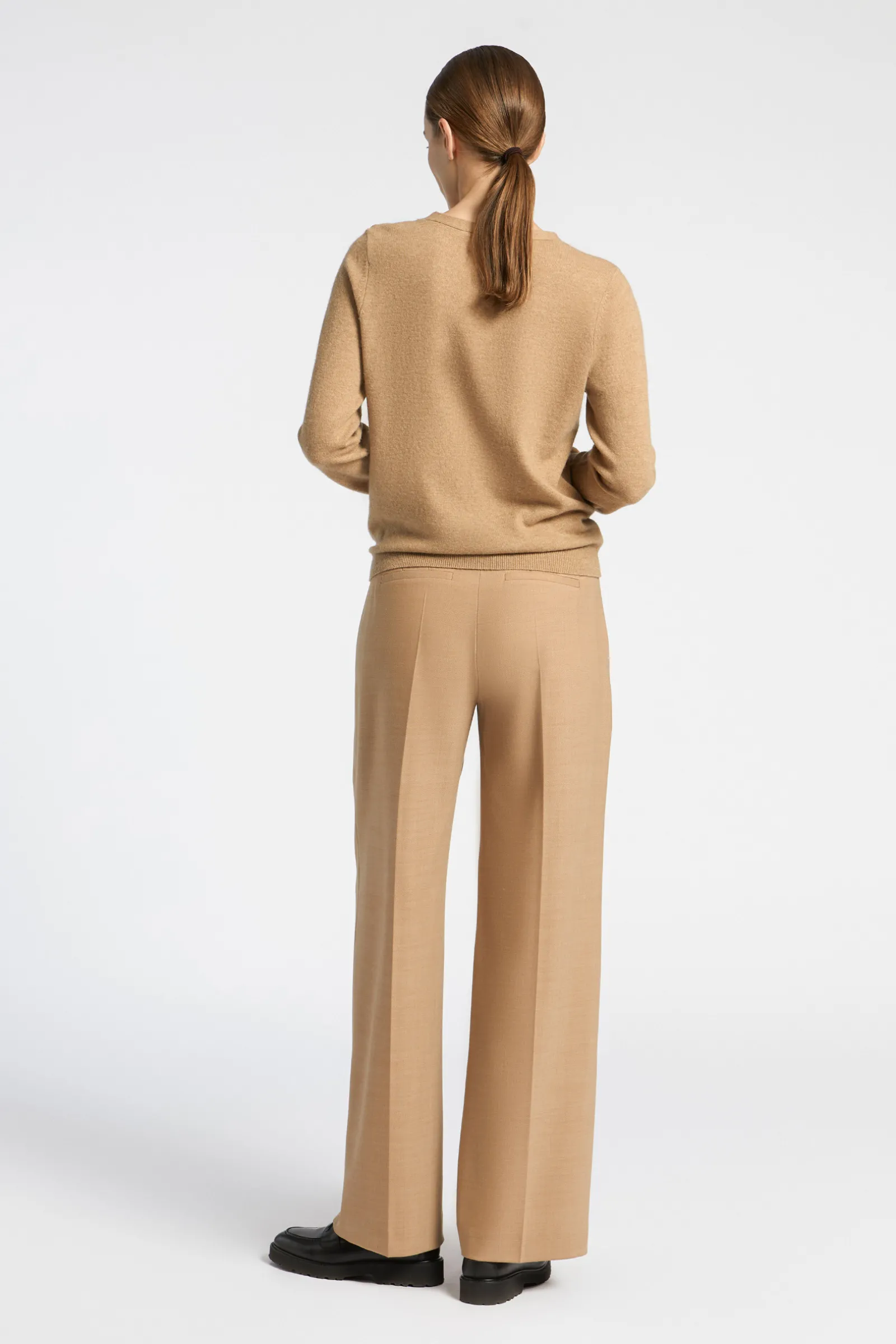 Xandres Pantalon habillé à jambes larges-Femme Pantalons