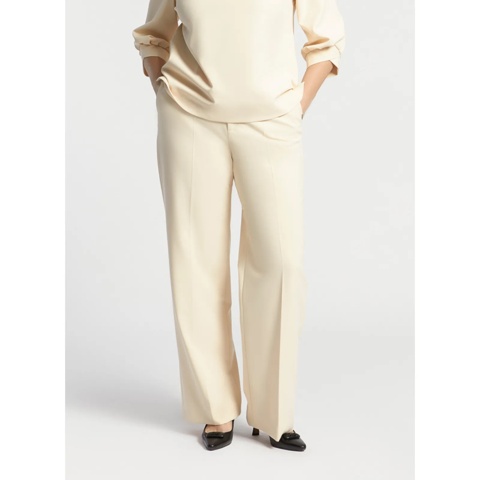 Xandres Pantalon habillé à jambes larges-Femme Xandres Plus|Pantalons