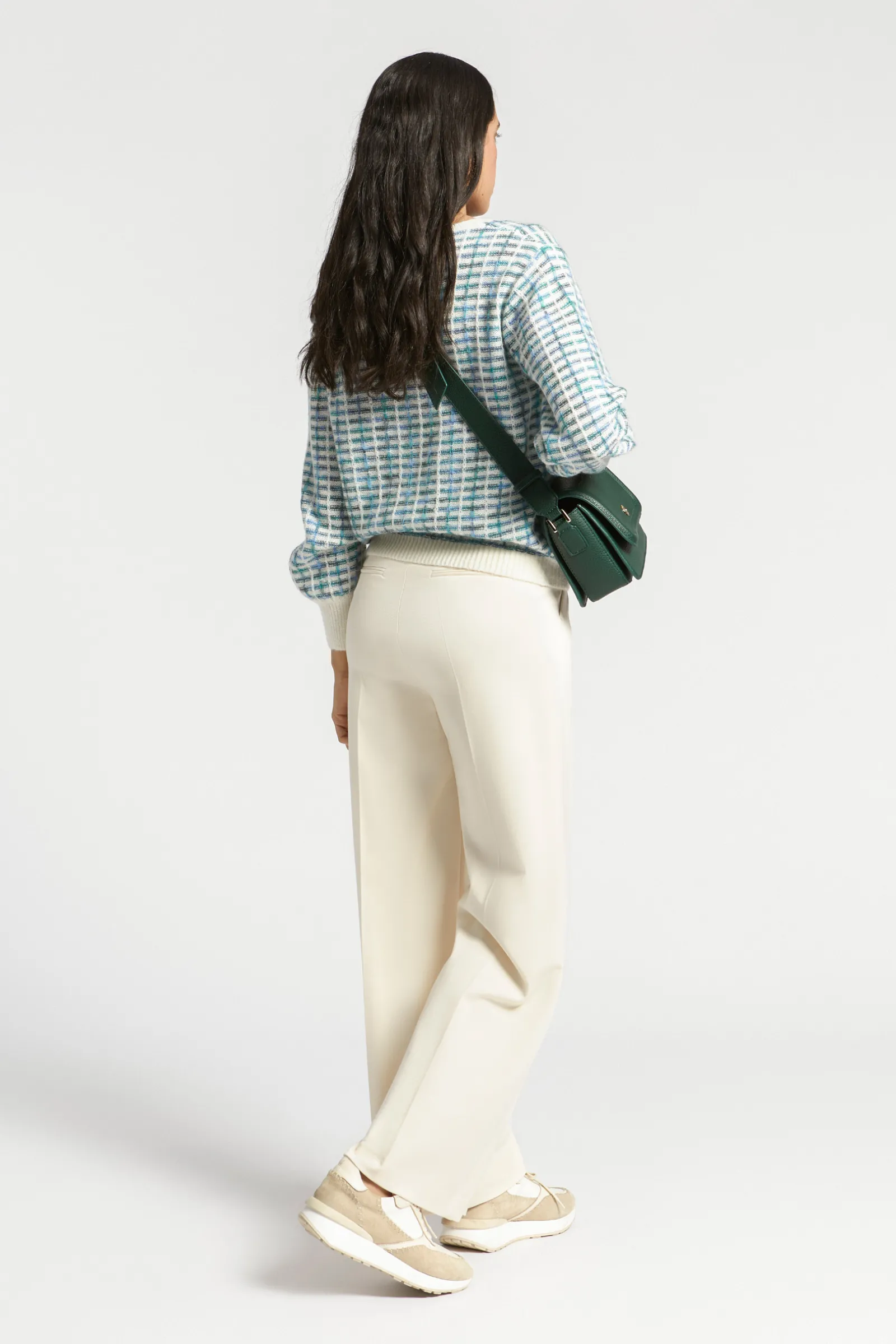 Xandres Pantalon habillé à jambes larges-Femme Pantalons