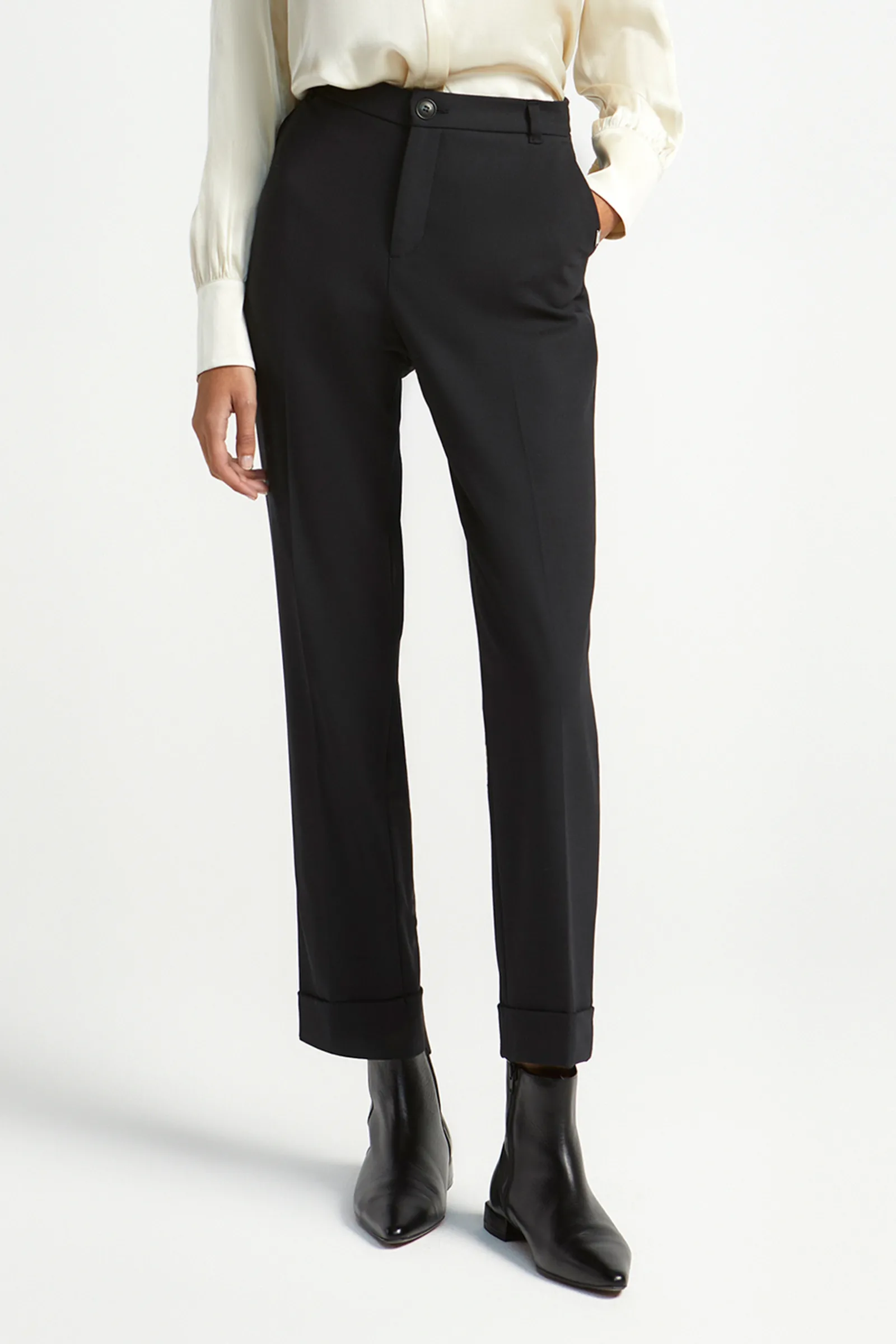 Xandres Pantalon habillé à jambes étroites-Femme Pantalons