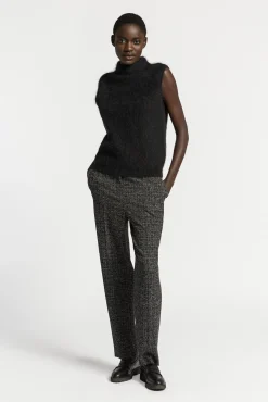 Xandres Pantalon à jambes étroites en tissu bouclettes-Femme Pantalons