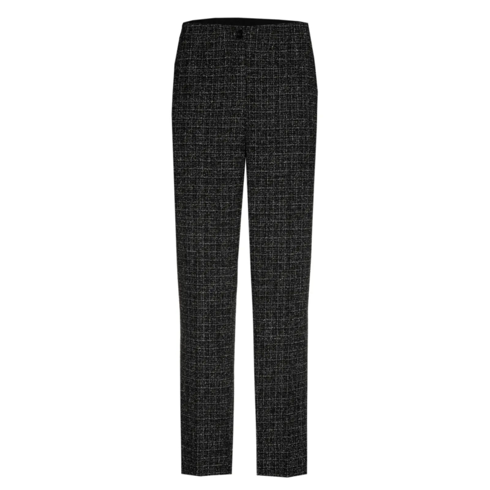 Xandres Pantalon à jambes étroites en tissu bouclettes-Femme Pantalons