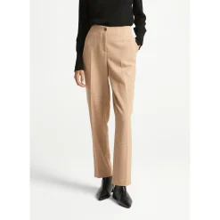 Xandres Pantalon à jambes étroites en tissu bouclettes-Femme Pantalons