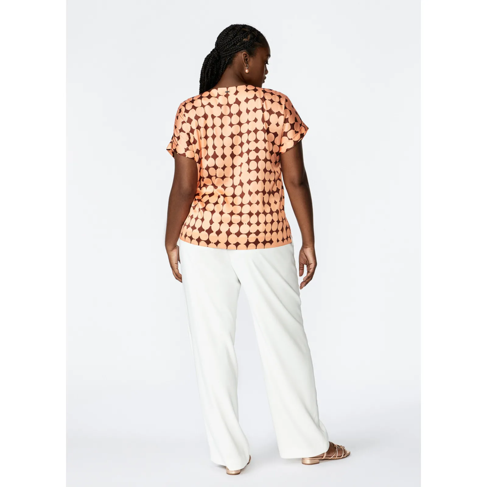 Xandres Pantalon large blanc-Femme Xandres Plus|Essentials