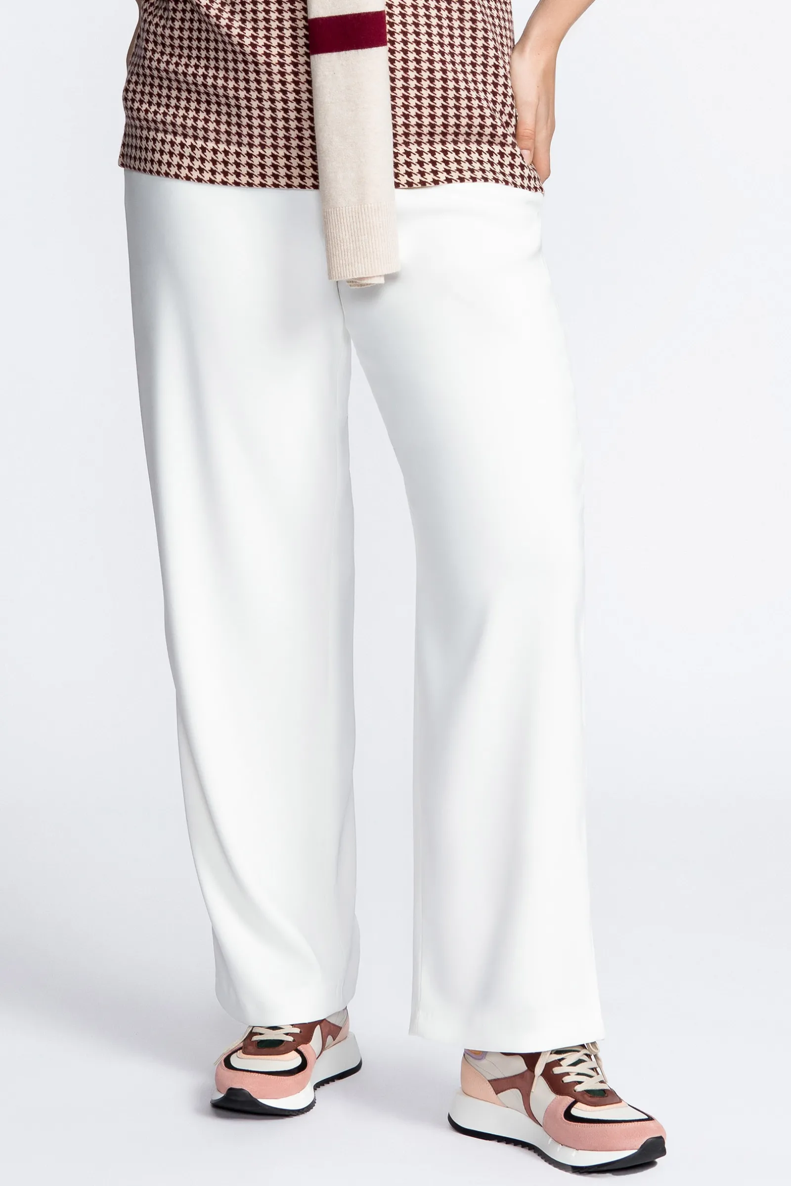 Xandres Pantalon large blanc-Femme Xandres Plus|Essentials