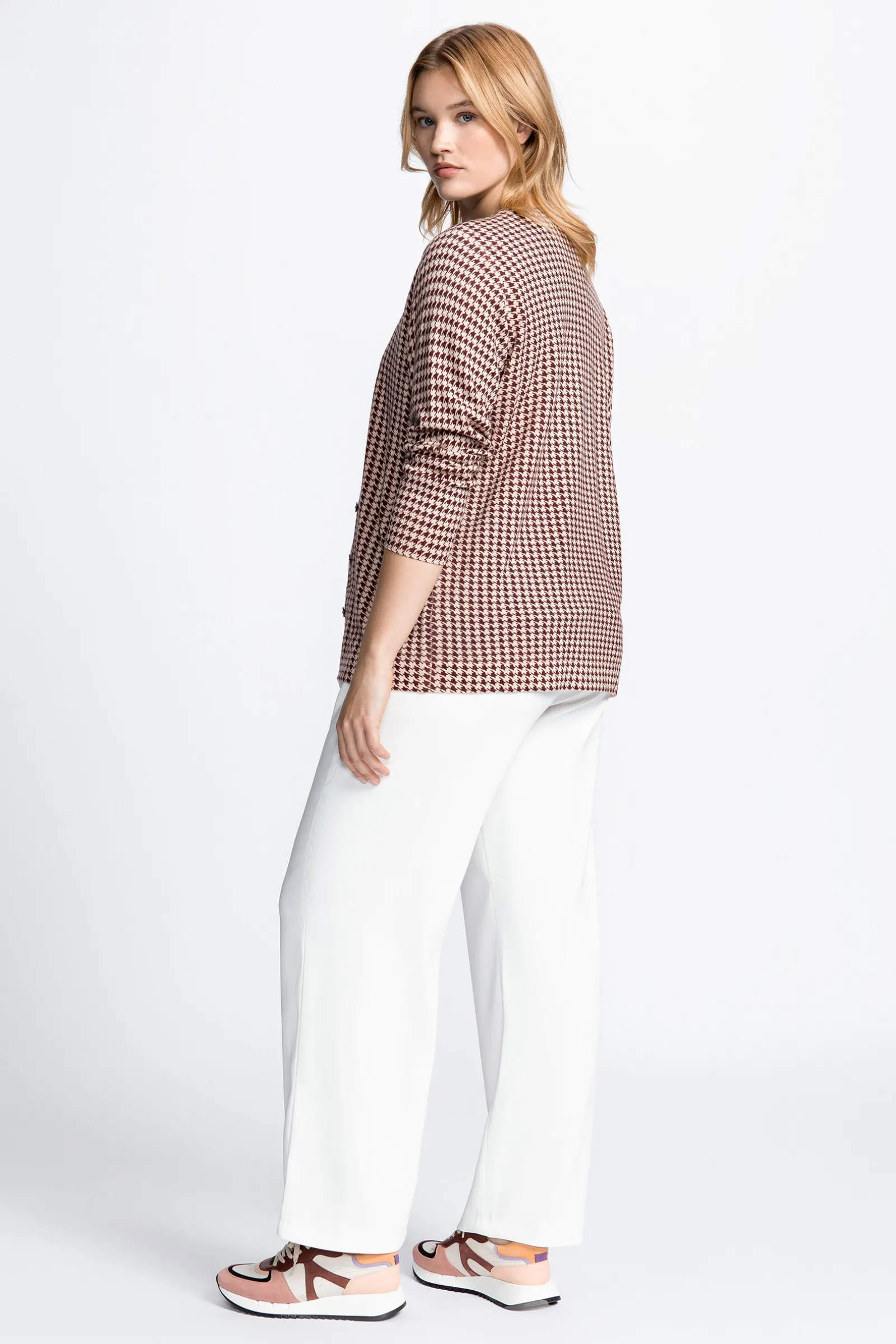 Xandres Pantalon large blanc-Femme Xandres Plus|Essentials