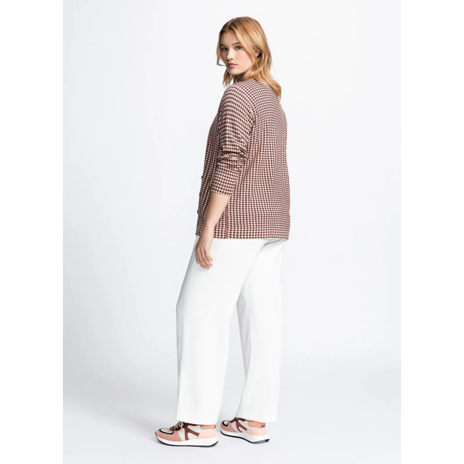 Xandres Pantalon large blanc-Femme Xandres Plus|Essentials