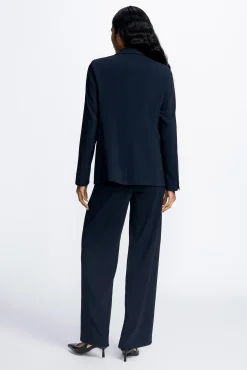 Xandres Pantalon large bleu marine-Femme Xandres Plus|Essentials