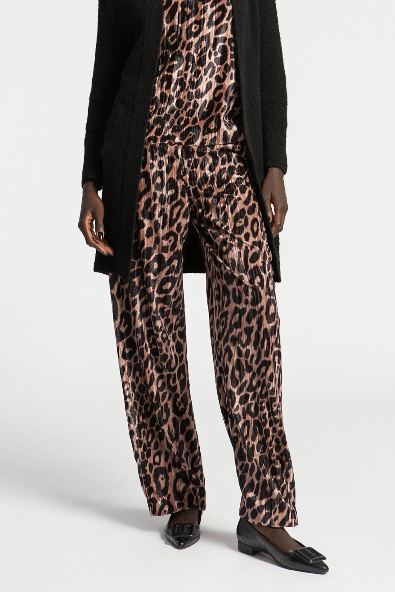 Xandres Pantalon à motif léopard-Femme Pantalons