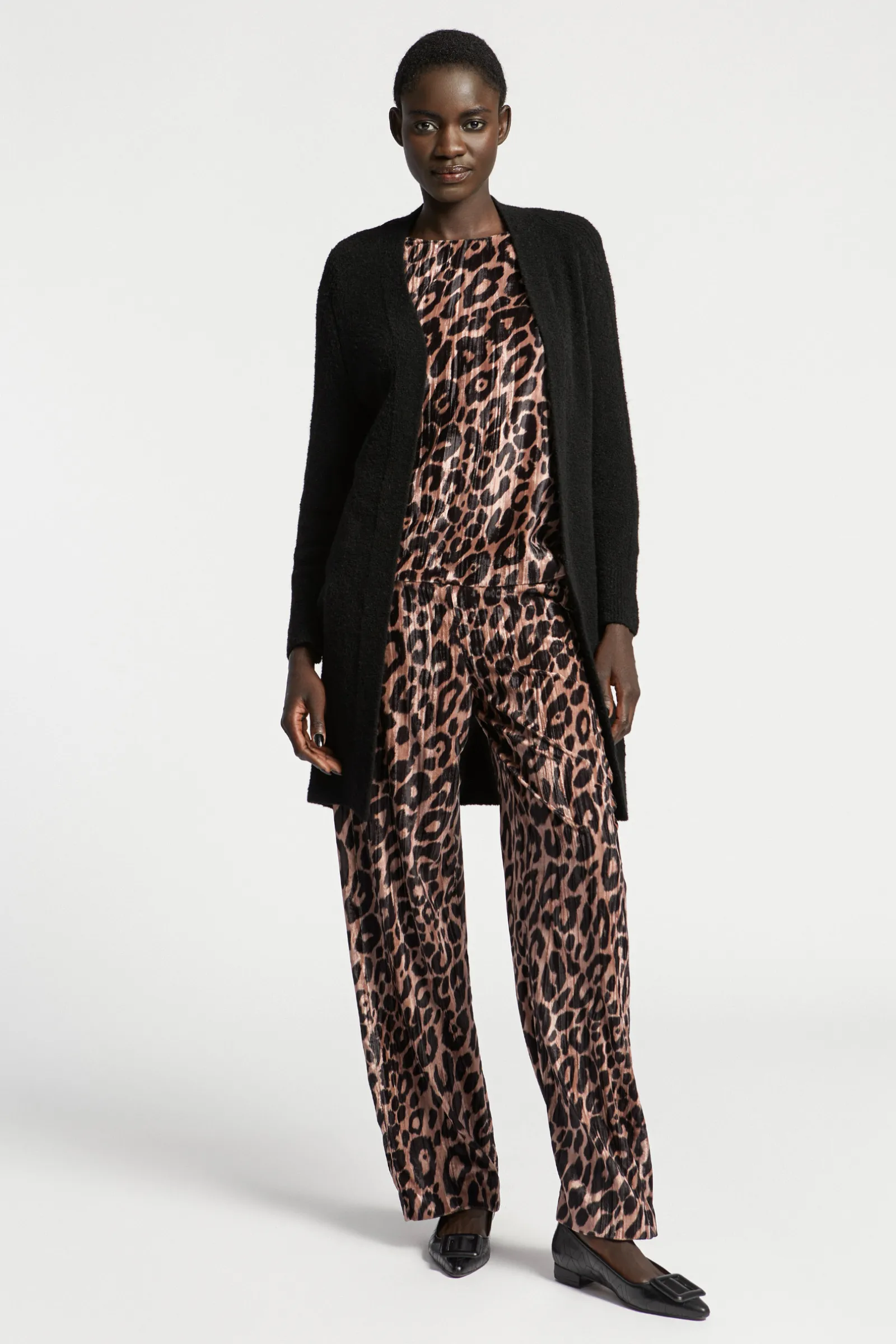 Xandres Pantalon à motif léopard-Femme Pantalons