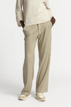 Xandres Pantalon à motif pied-de-poule-Femme Pantalons