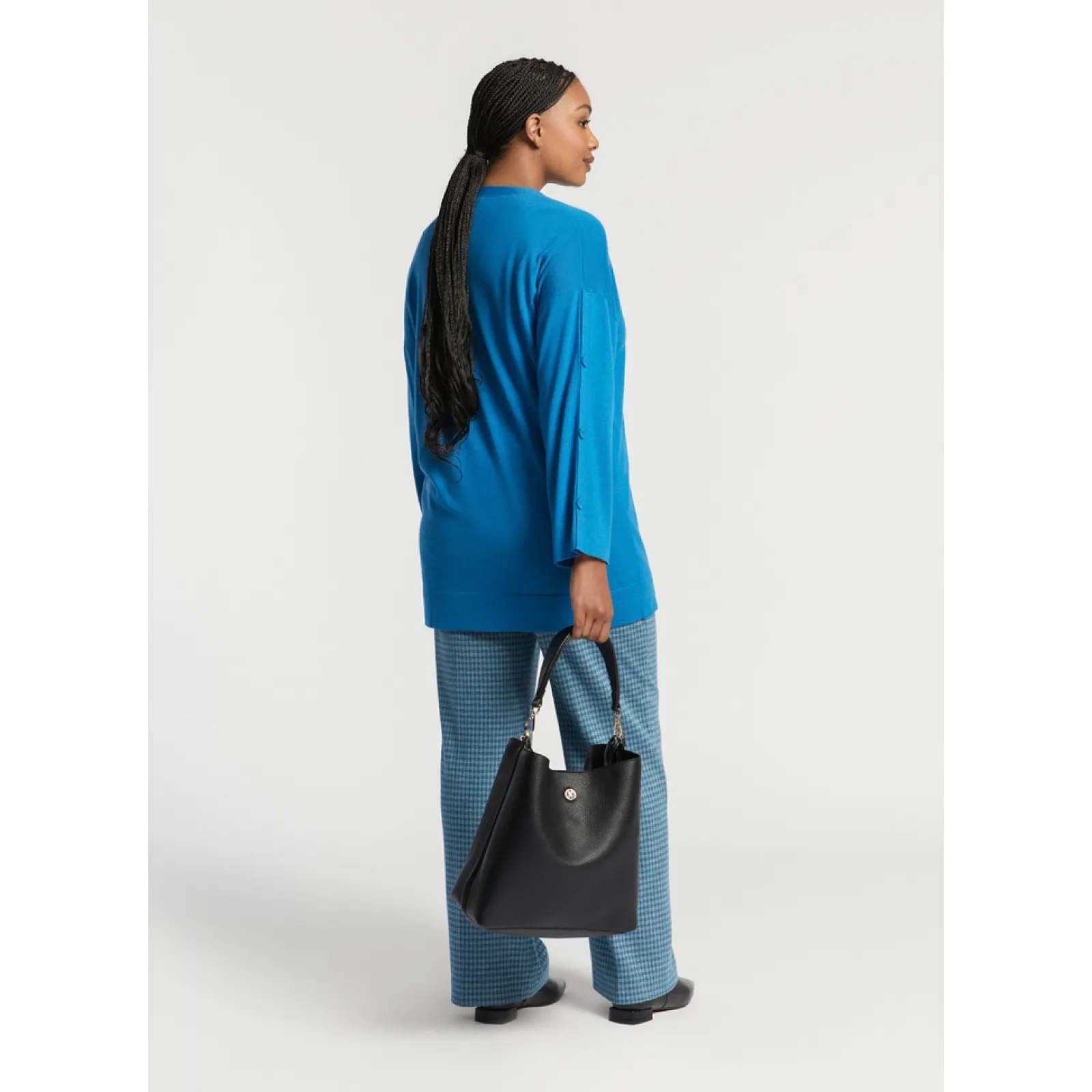 Xandres Pantalon à motif pied-de-poule-Femme Pantalons