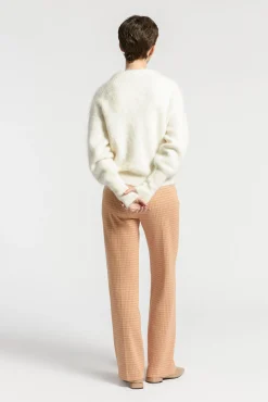 Xandres Pantalon à motif pied-de-poule-Femme Pantalons