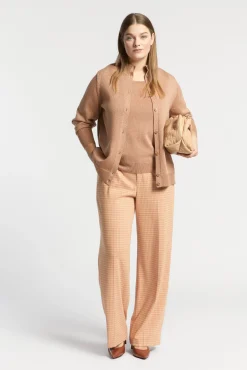 Xandres Pantalon à motif pied-de-poule-Femme Pantalons