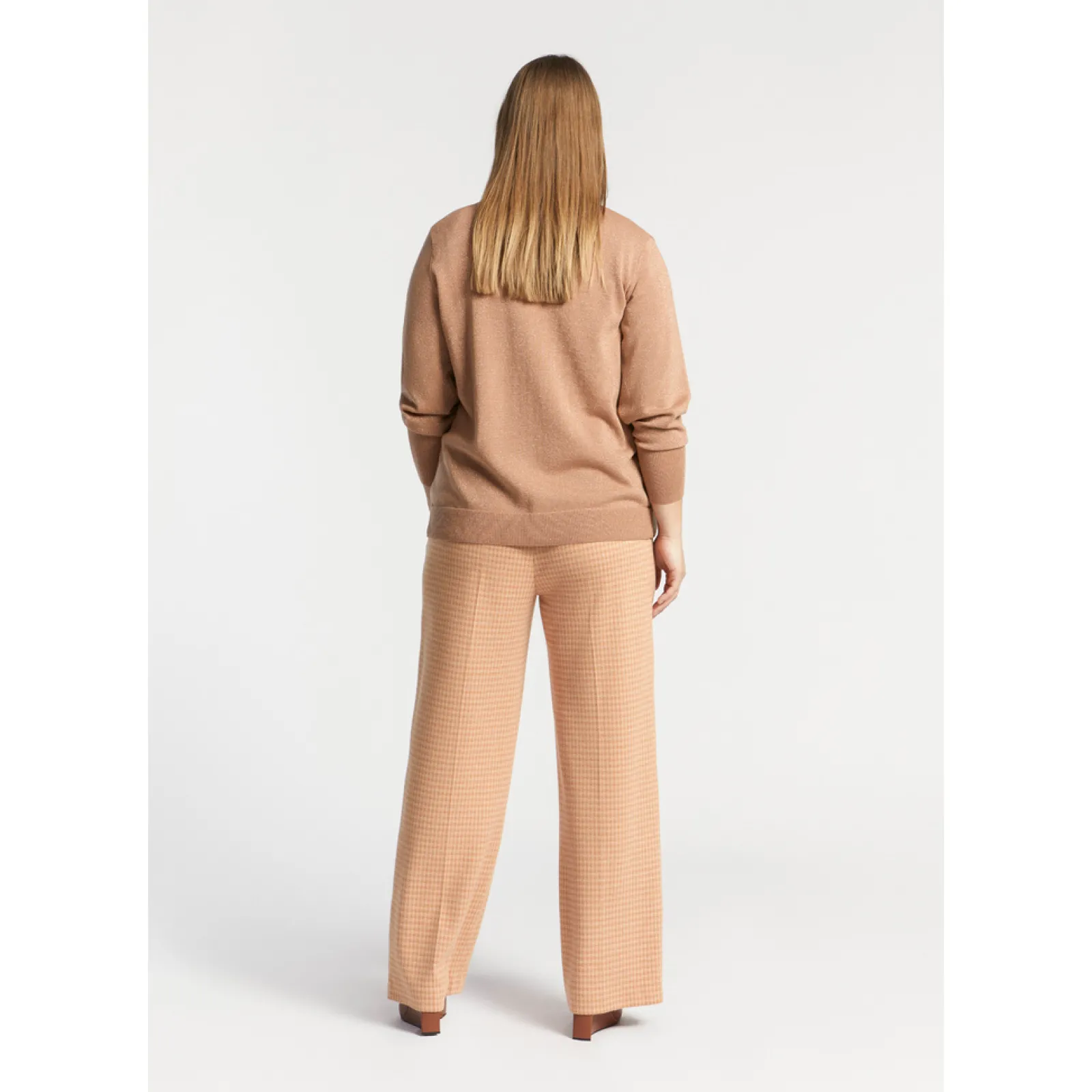 Xandres Pantalon à motif pied-de-poule-Femme Pantalons