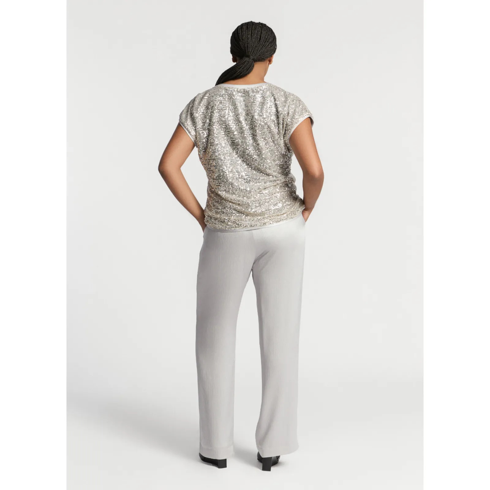 Xandres Pantalon souple à jambes droites-Femme Xandres Plus|Pantalons