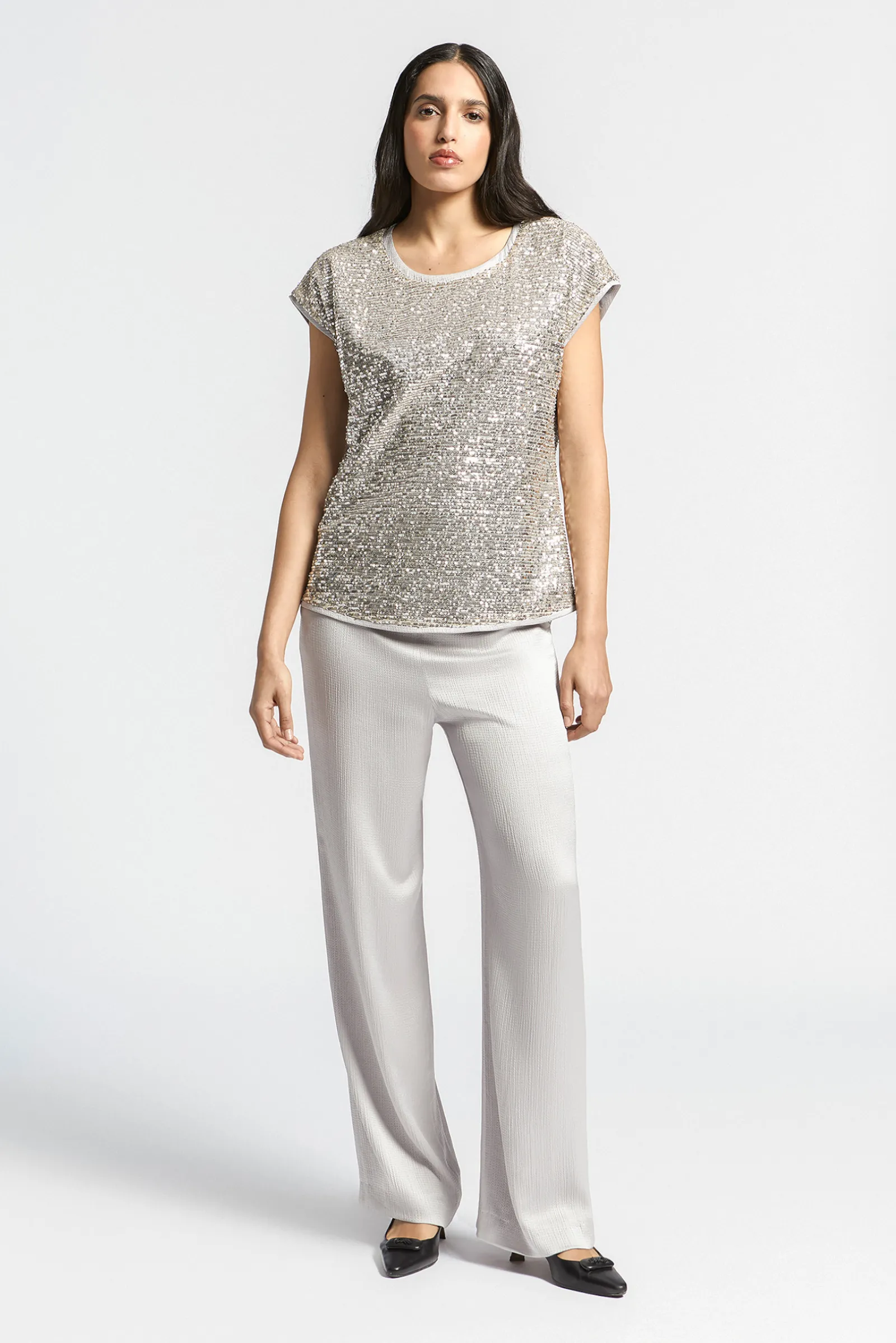 Xandres Pantalon souple à jambes droites-Femme Xandres Plus|Pantalons