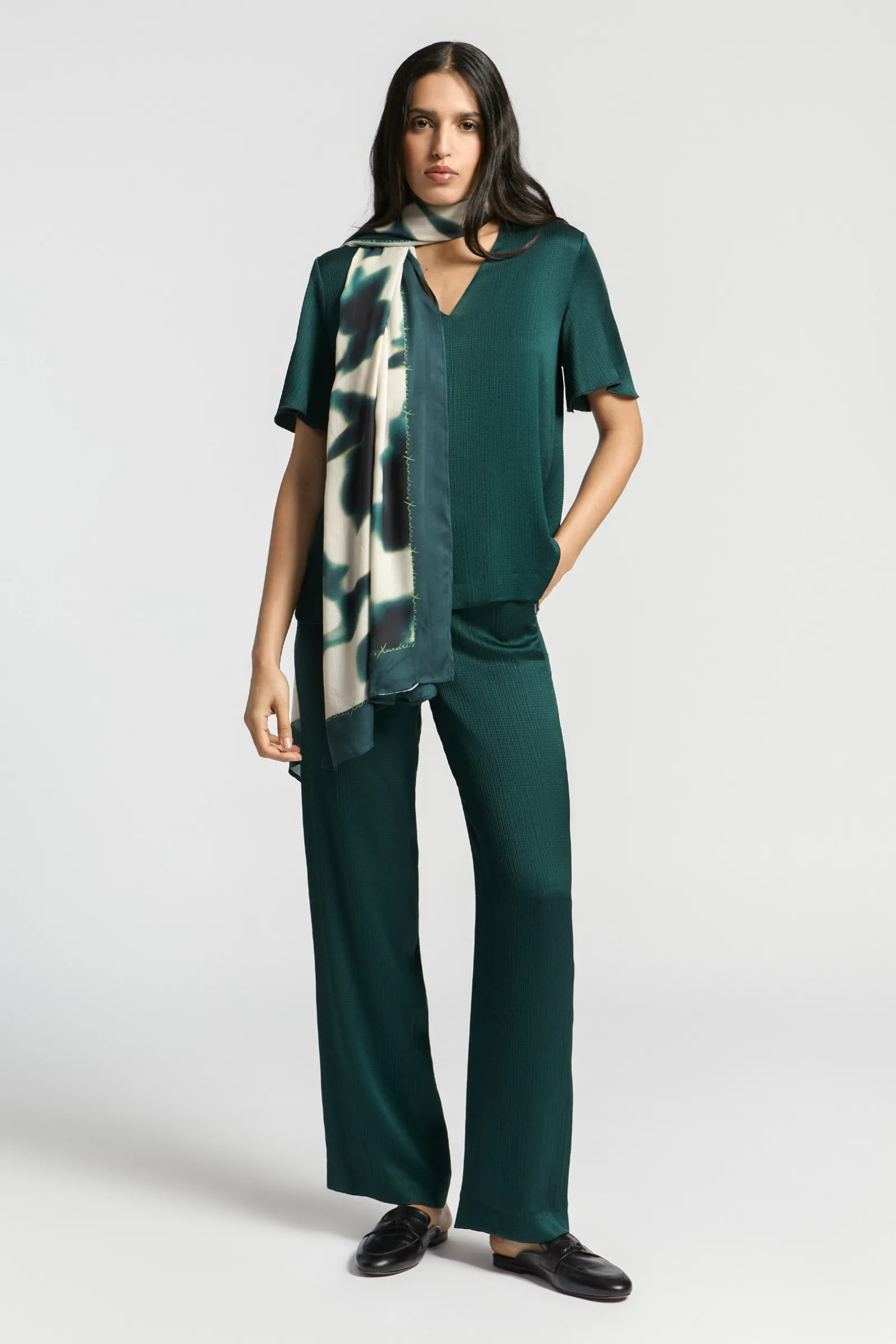 Xandres Pantalon souple à jambes droites-Femme Xandres Plus|Pantalons