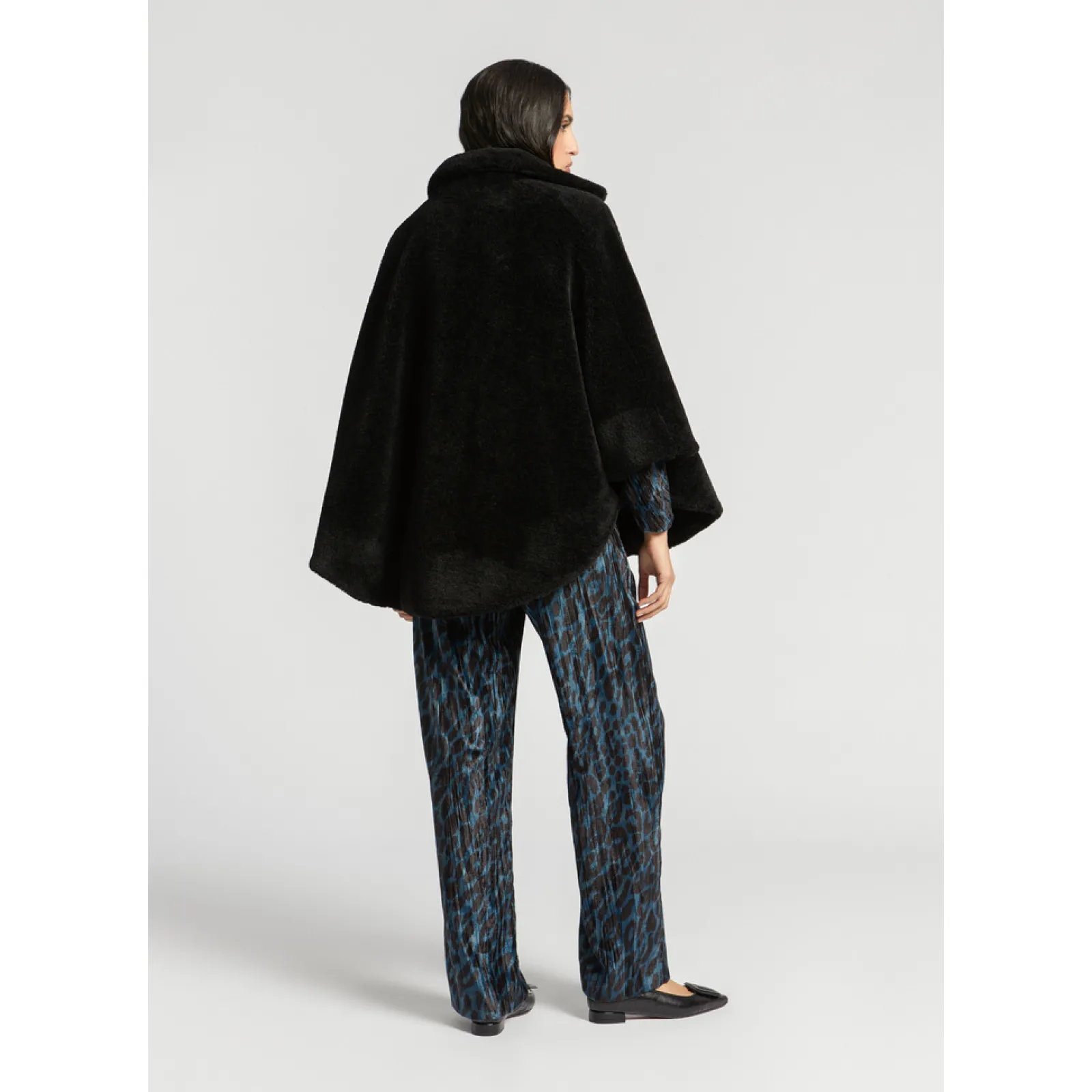 Xandres Poncho teddy douillet-Femme Xandres Plus|Manteaux & Vestes