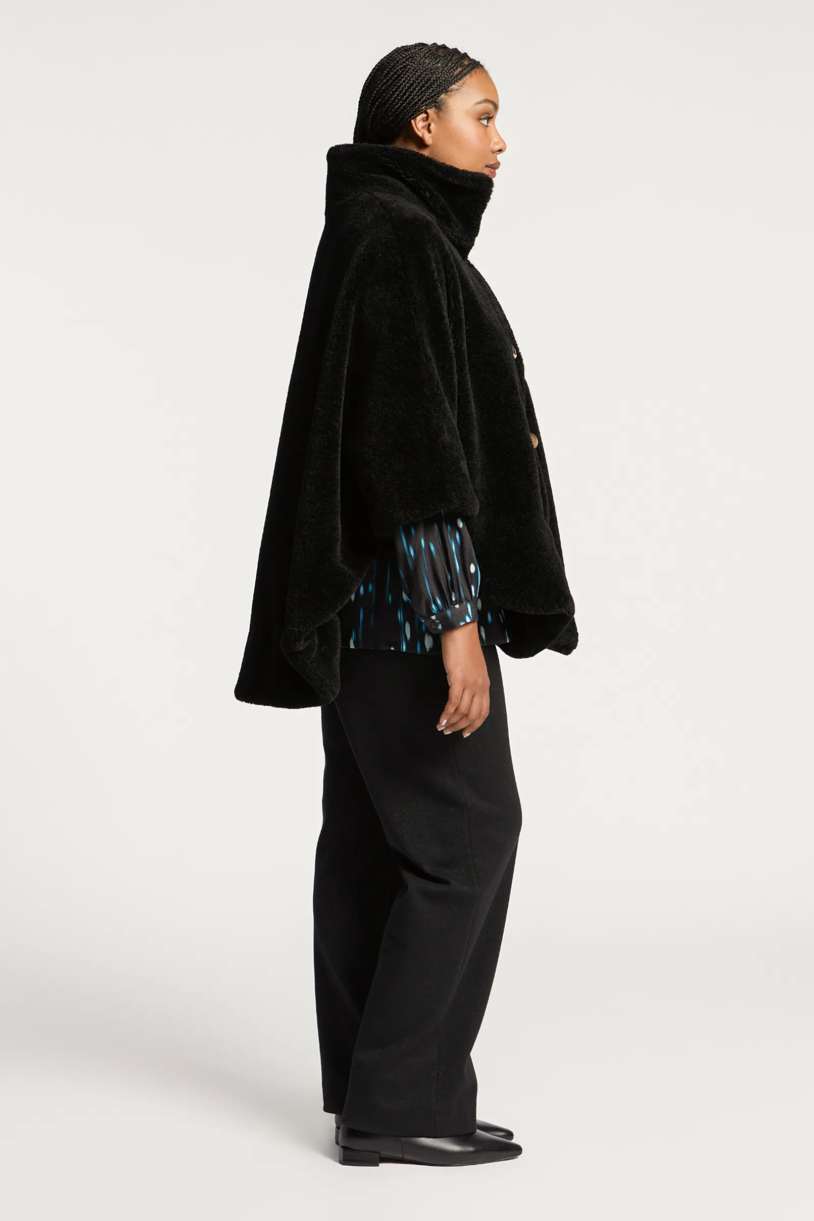 Xandres Poncho teddy douillet-Femme Xandres Plus|Manteaux & Vestes