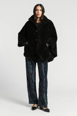 Xandres Poncho teddy douillet-Femme Xandres Plus|Manteaux & Vestes
