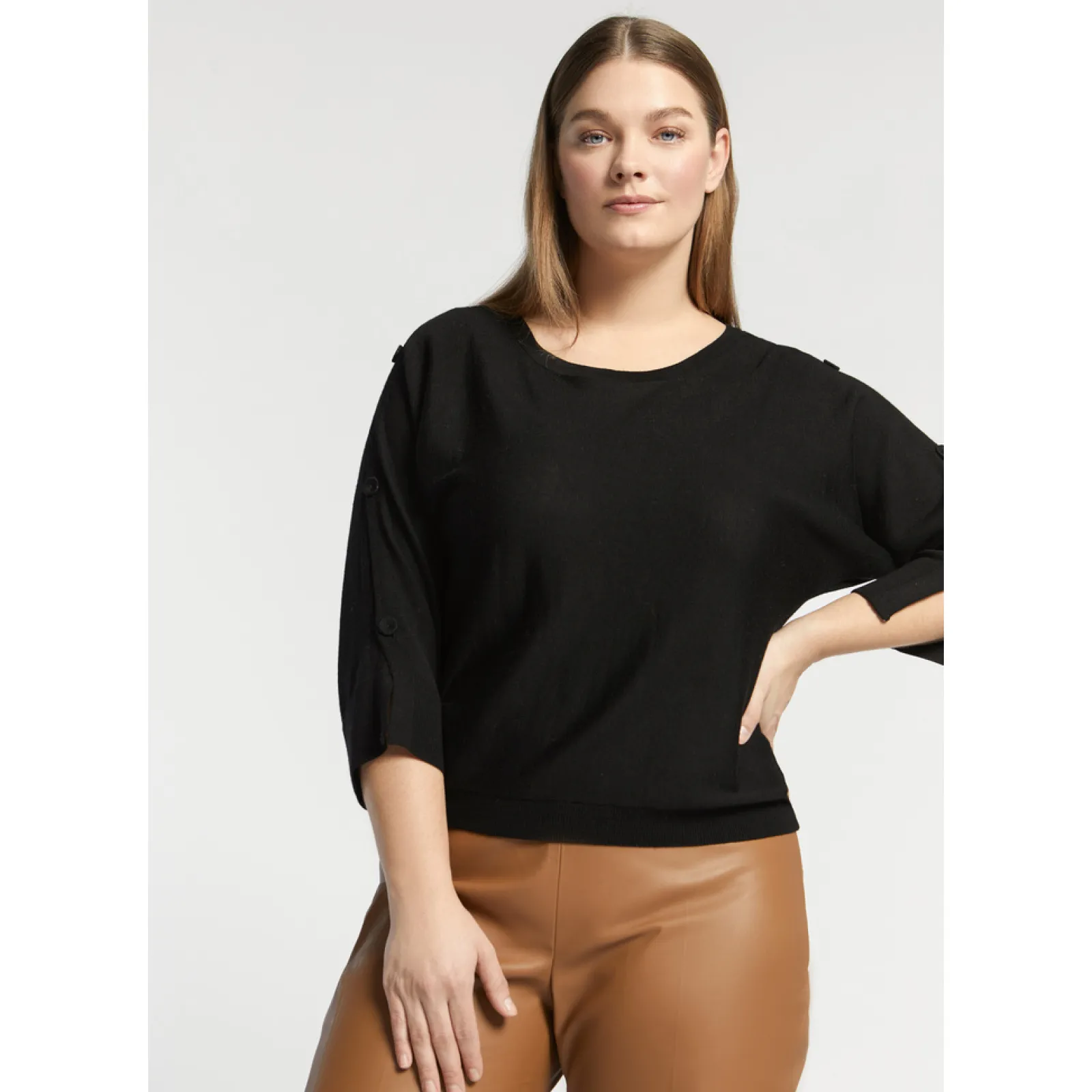 Xandres Pull boutonné en laine mérinos-Femme Xandres Plus|Pulls & Cardigans