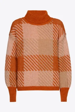 Xandres Pull à carreaux contenant de la laine d’alpaga-Femme Xandres Plus|Pulls & Cardigans