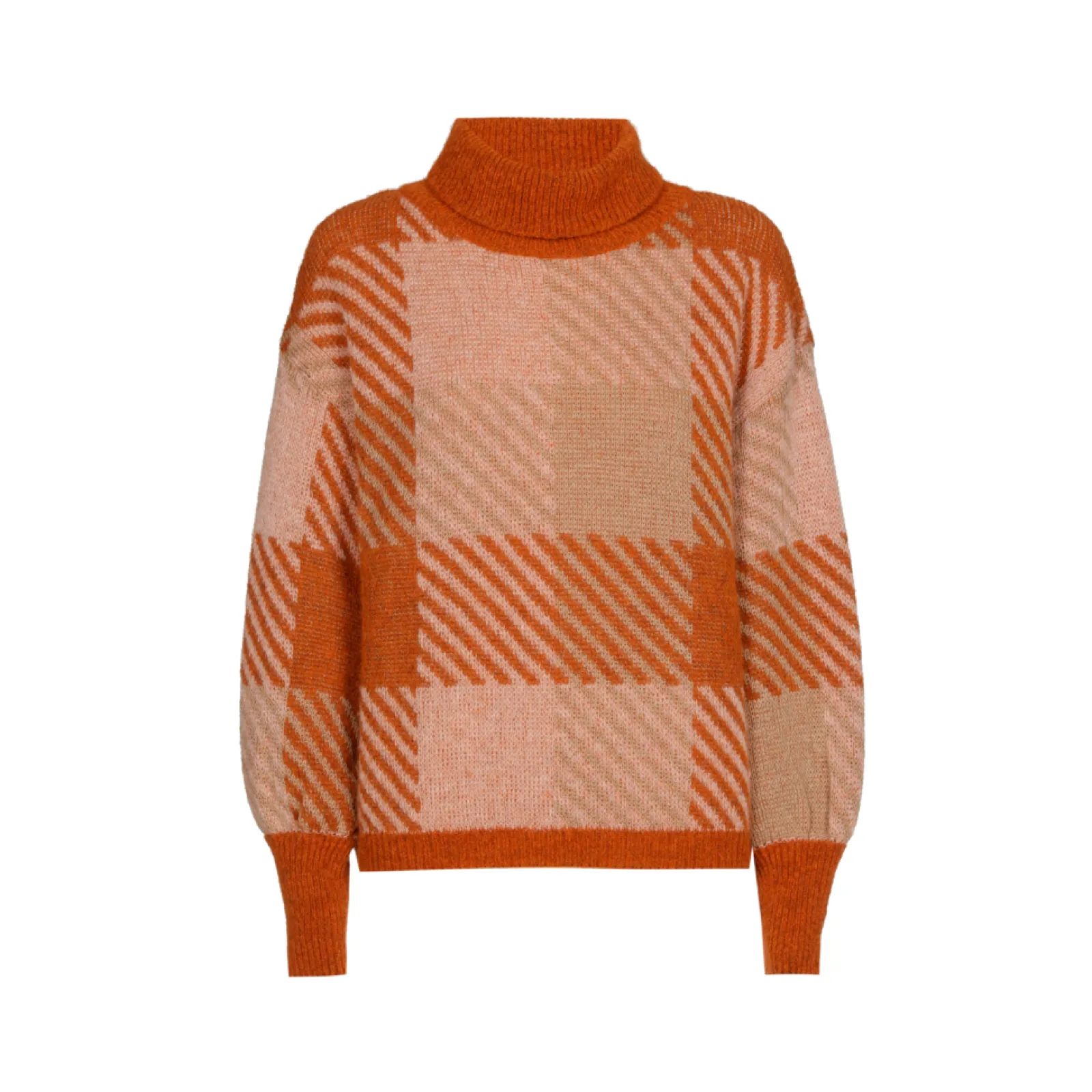 Xandres Pull à carreaux contenant de la laine d’alpaga-Femme Xandres Plus|Pulls & Cardigans