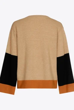Xandres Pull à couleurs contrastées avec col en V-Femme Xandres Plus|Pulls & Cardigans